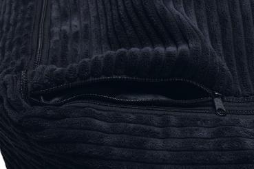 Preview: Kuschelplatz Ribbed - Farbe ganz tiefes dunkelblau